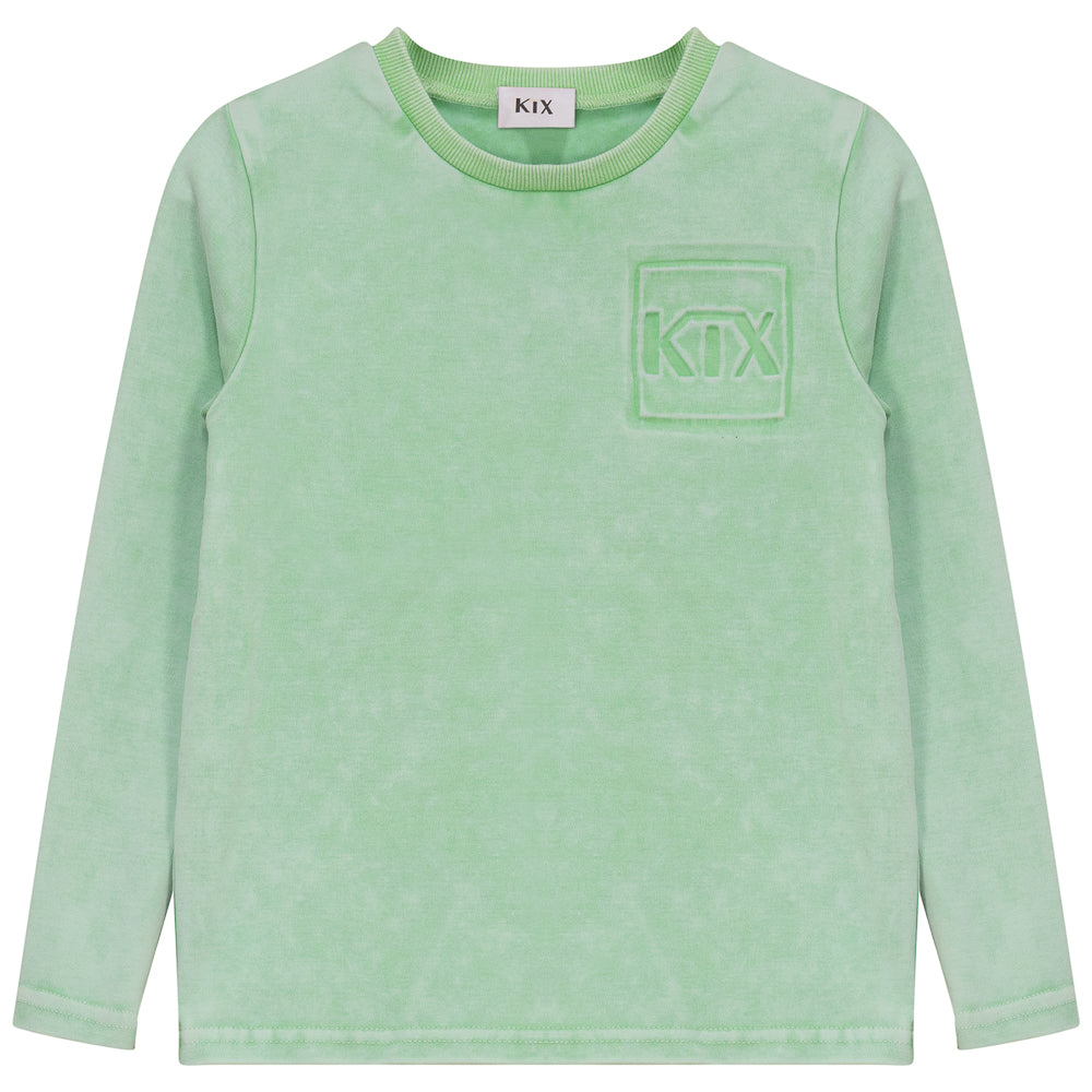 K5426-EMBOSSED LOGO T-SHIRT-WASHED MINT