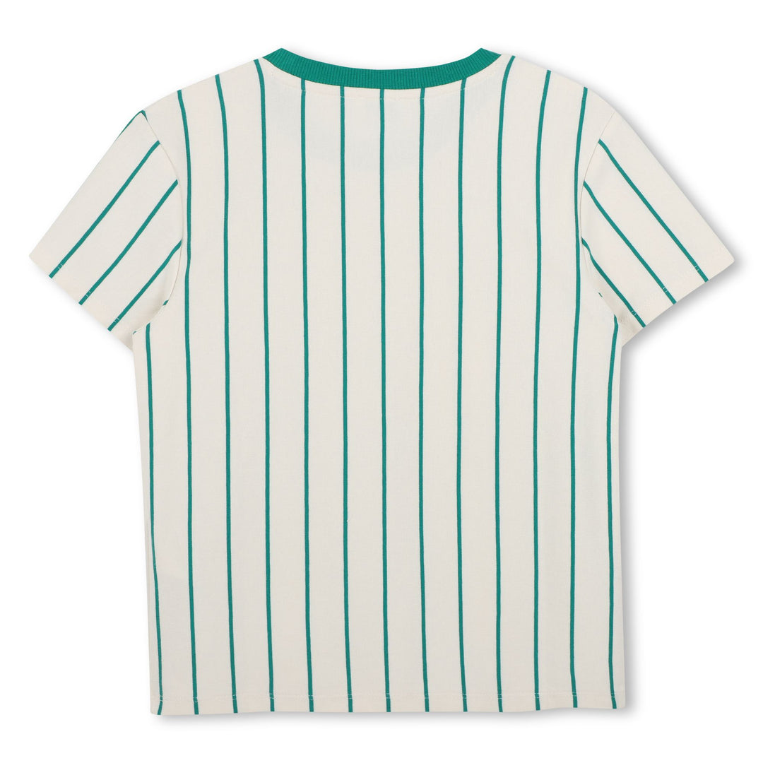 K61144-BOYS STRIPED SS TEE W/ FRUIT LOGO GRAPHIC-White