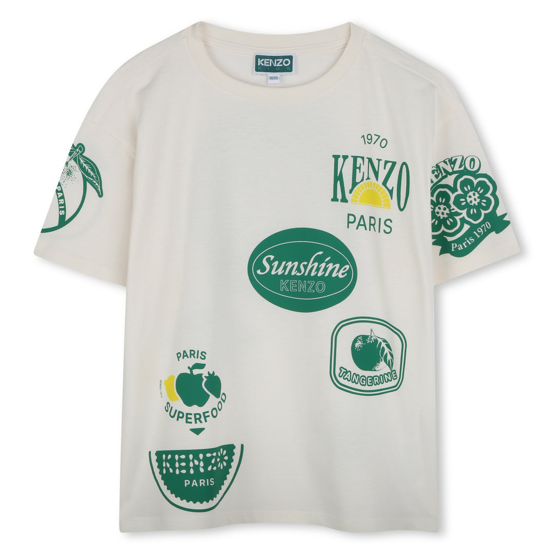 K61148-BOYS SS TEE W/ ALLOVER FRUIT STICKER LOGOS-OFFWHITE