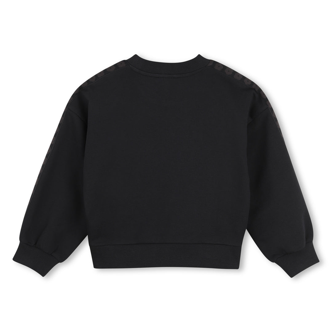 K62016 BLACK SWEATSHIRT IN FRENCH TERRY
