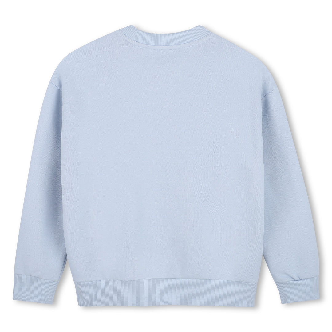 K62029 PALE BLUE SWEATSHIRT IN UNBRUSHED FLEECE