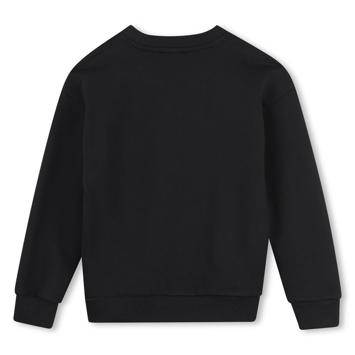 K62030 BLACK SWEATSHIRT IN UNBRUSHED FLEECE