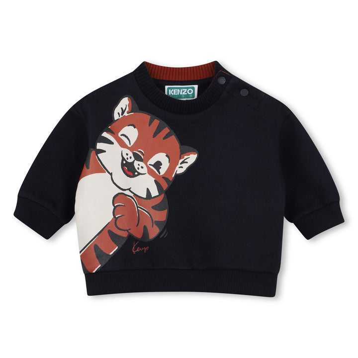 K62134 NAVY UNBRUSHED FLEECE SWEATSHIRT