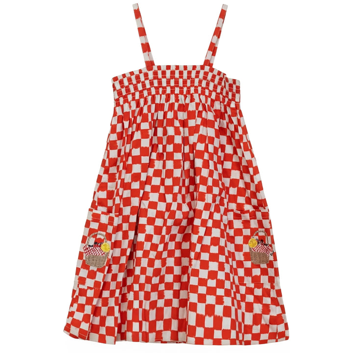 K7464 PICNIC GINGHAM JUMPER-RED/WHITE
