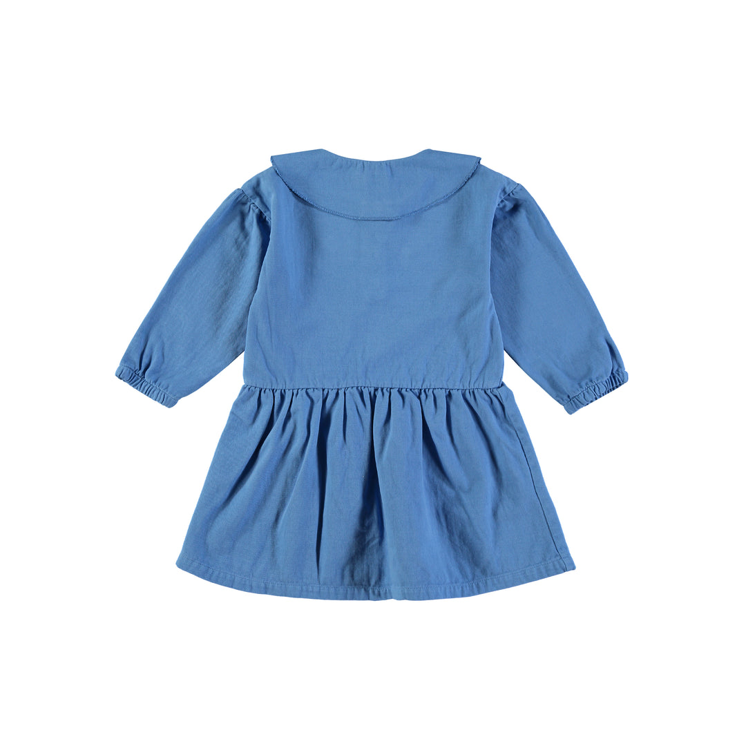 Dresses-Flower electric blue