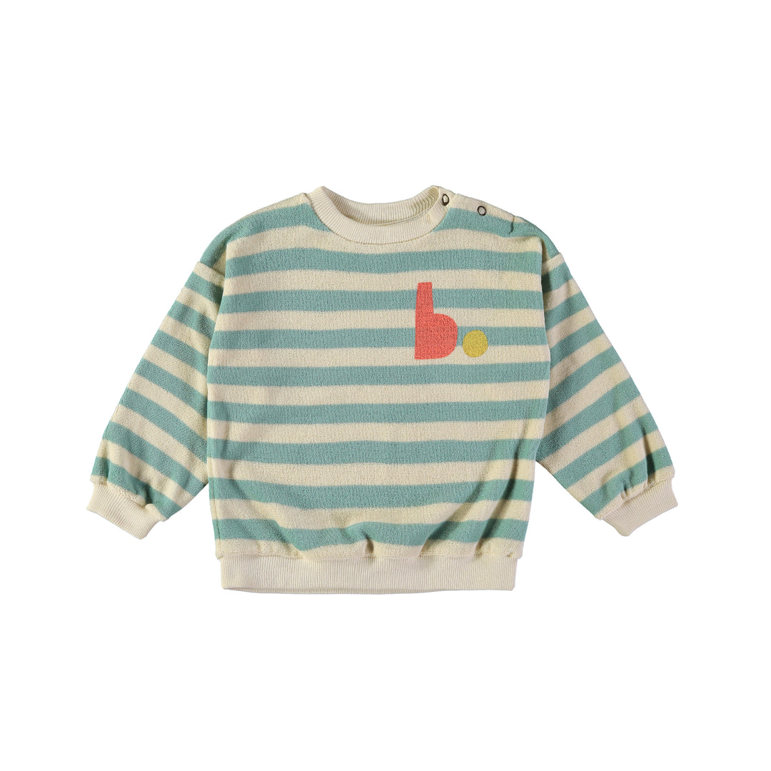 SWEATSHIRT-Stripes Aqua