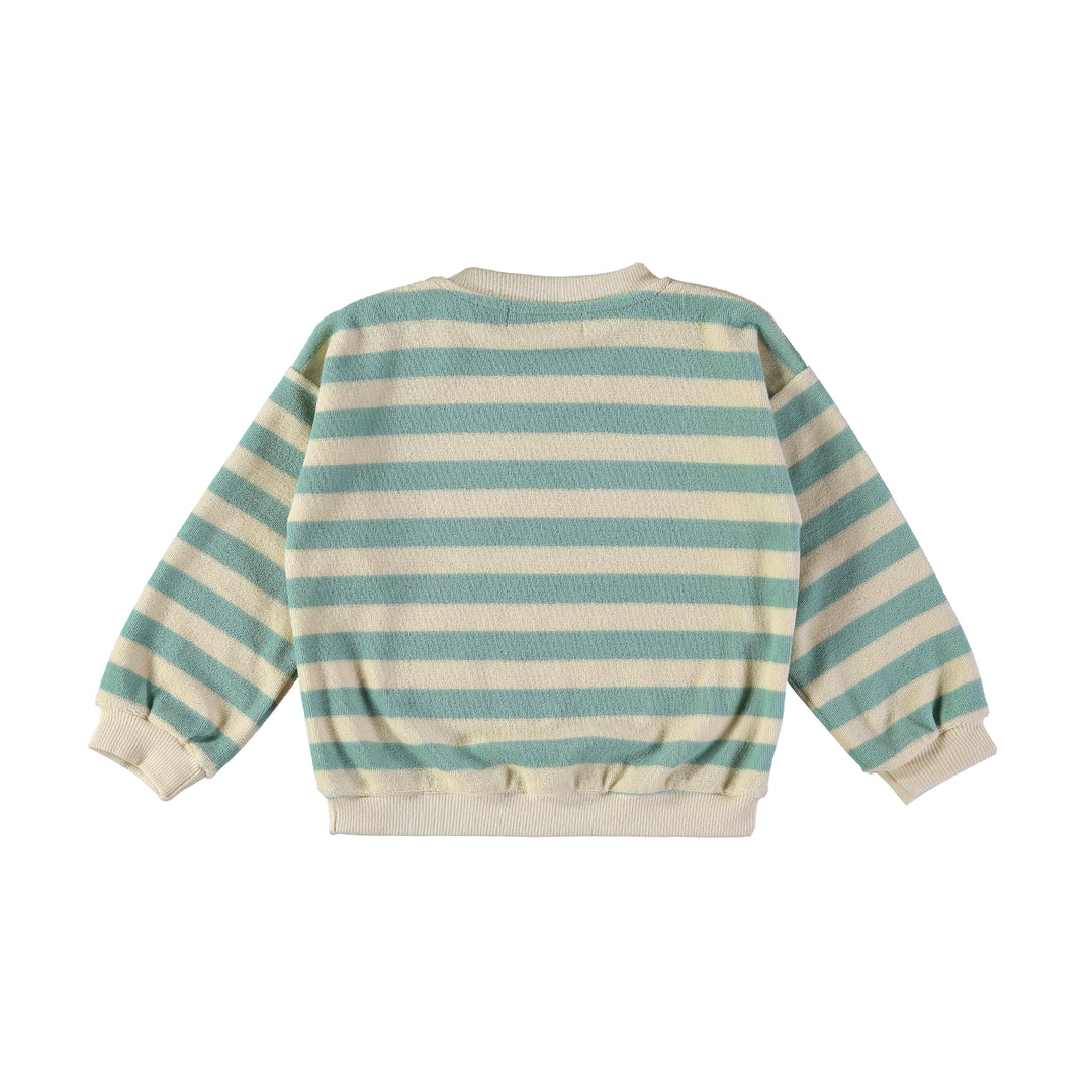 SWEATSHIRT-Stripes Aqua