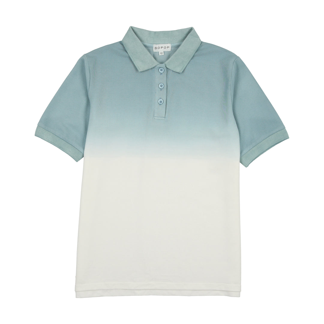 L806-DENIM OMBRE SHORT SLEEVE POLO