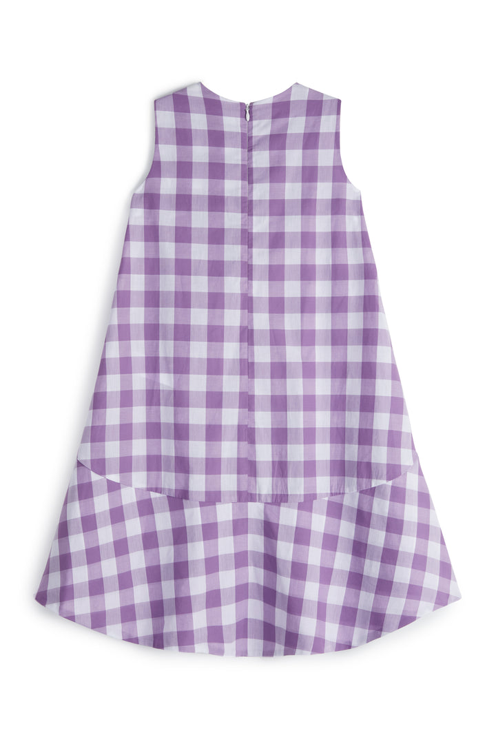 GIRL DRESS LAURA-VICHY LILAC