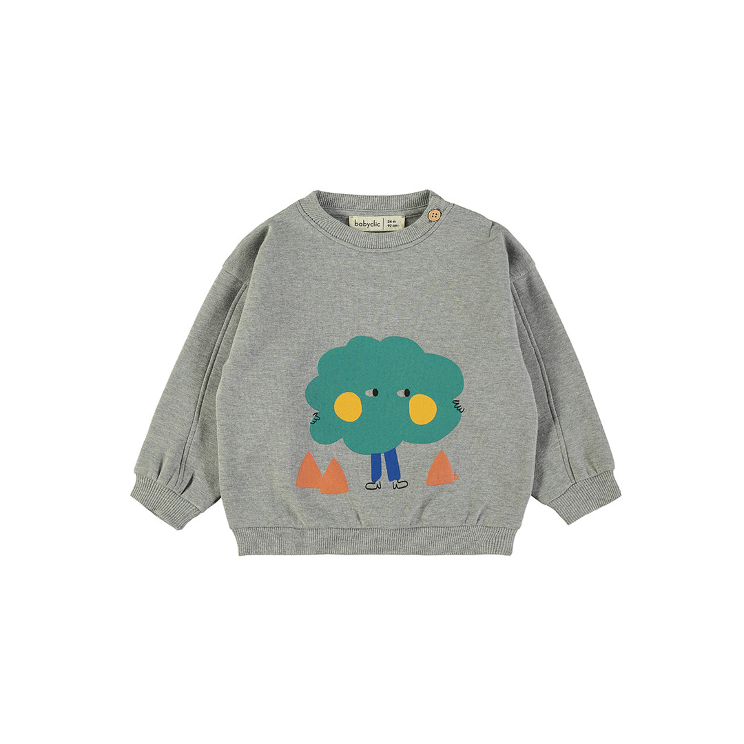 SWEATSHIRTS - FUNNY TREE MELANGE GREY
