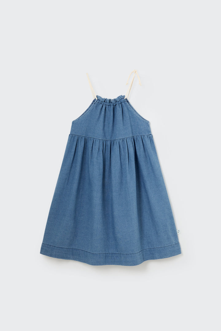 LEILAK207S5-TWILL DENIM DRESS-blue