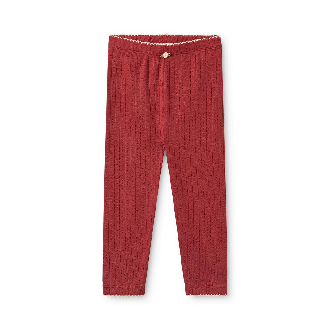 F11109-Liva Pointelle Leggings-Dark Cranberry