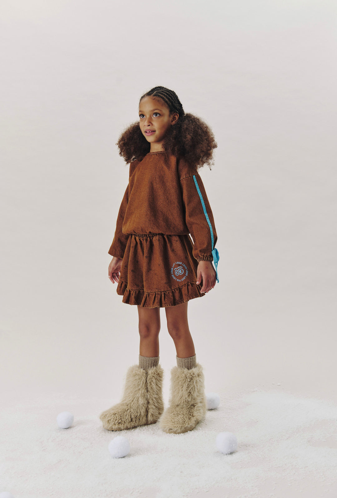 GDS01 ALPINE MINI SKIRT - CHOCO POLKADOT