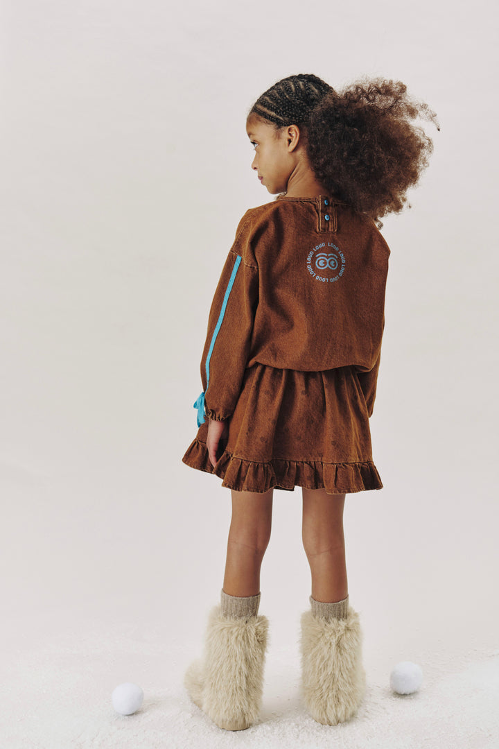 GDT01 TIP BLOUSE - CHOCO