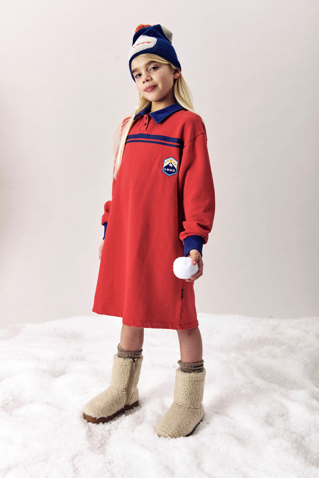 GD03 CLUB POLO DRESS - RED WASHED