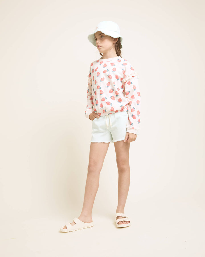 5782 STRAWBERRY SWEATSHIRT-CREAM PINK