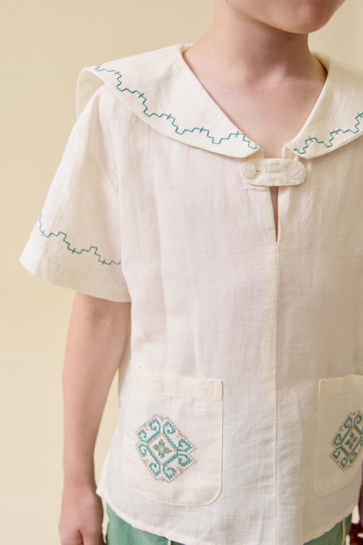 Sailor Shirt in Antique White