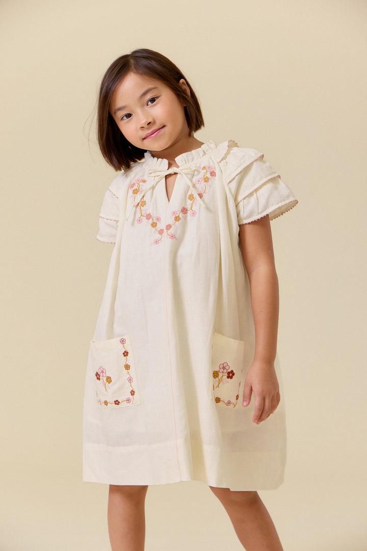 Linnea Dress in Antique White