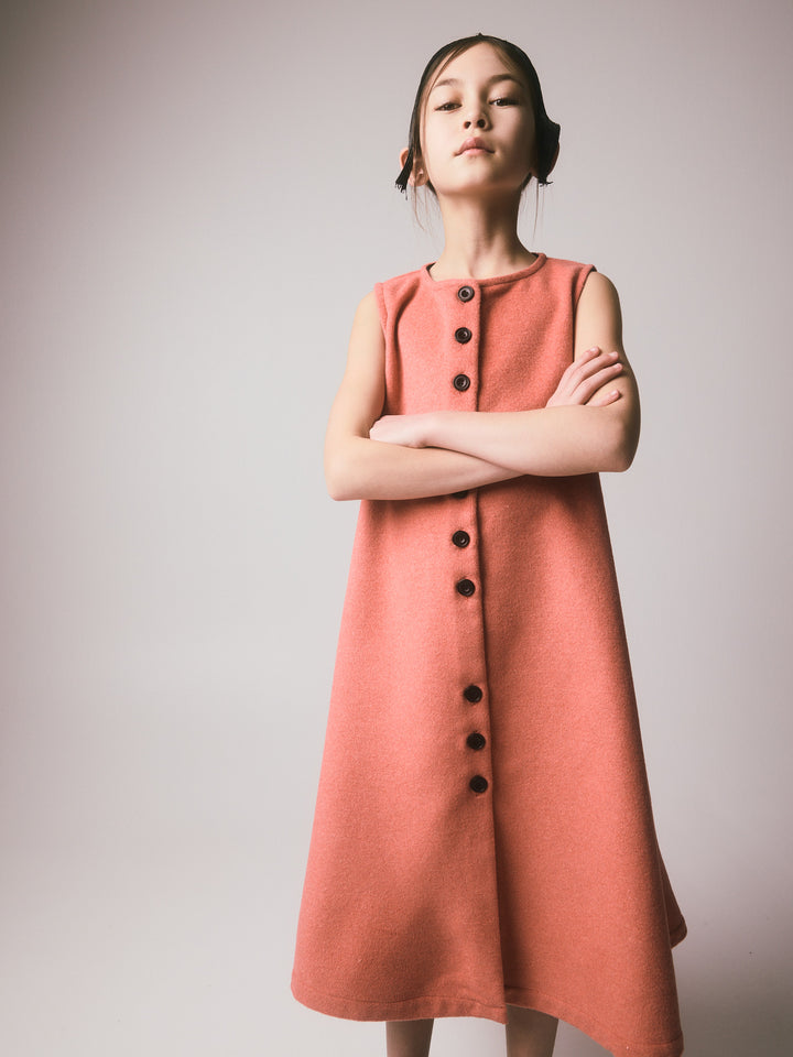 K023 190-3010 Dagny Apron Dress - Antique Pink