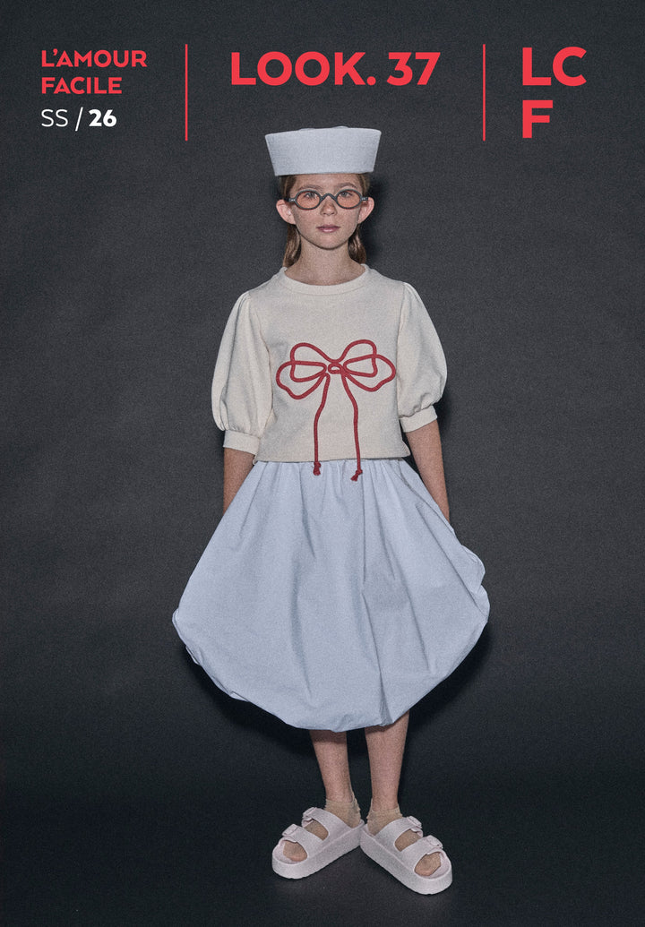 ODISSEY BOW SWEATSHIRT-Cream