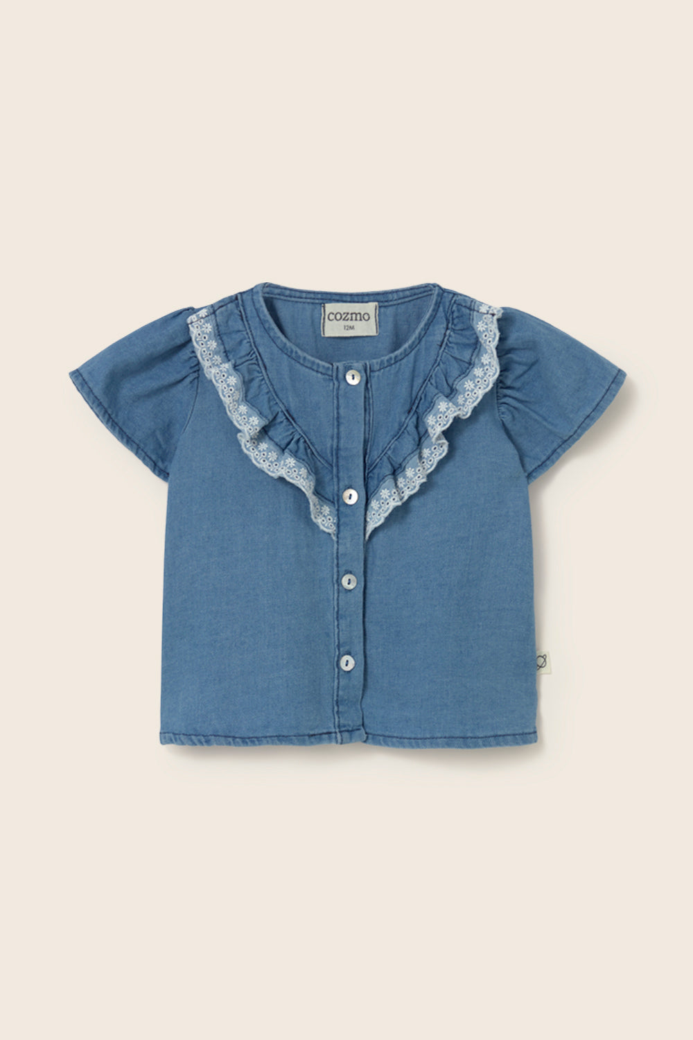 my little cozmo denim dress MY LITTLE COZMO BLUE DENIM LAYERED DRESS BellaKidsNY