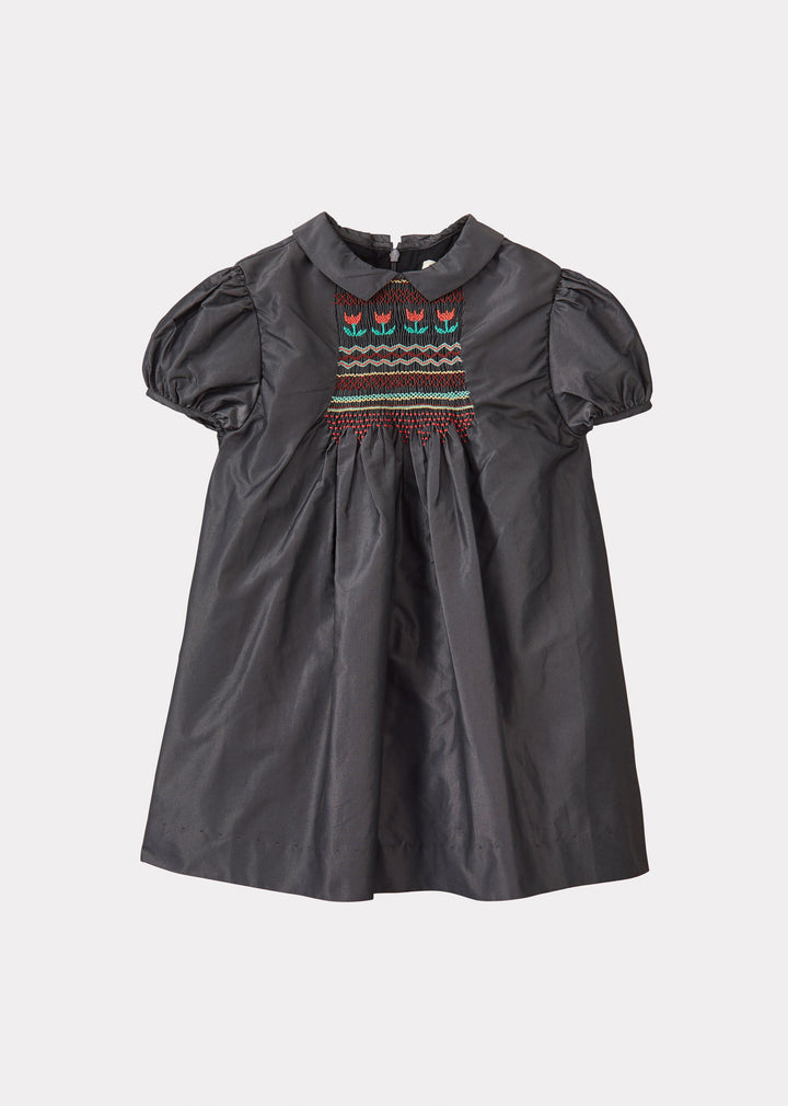 MARS BABY DRESS-TAFFETA GREY