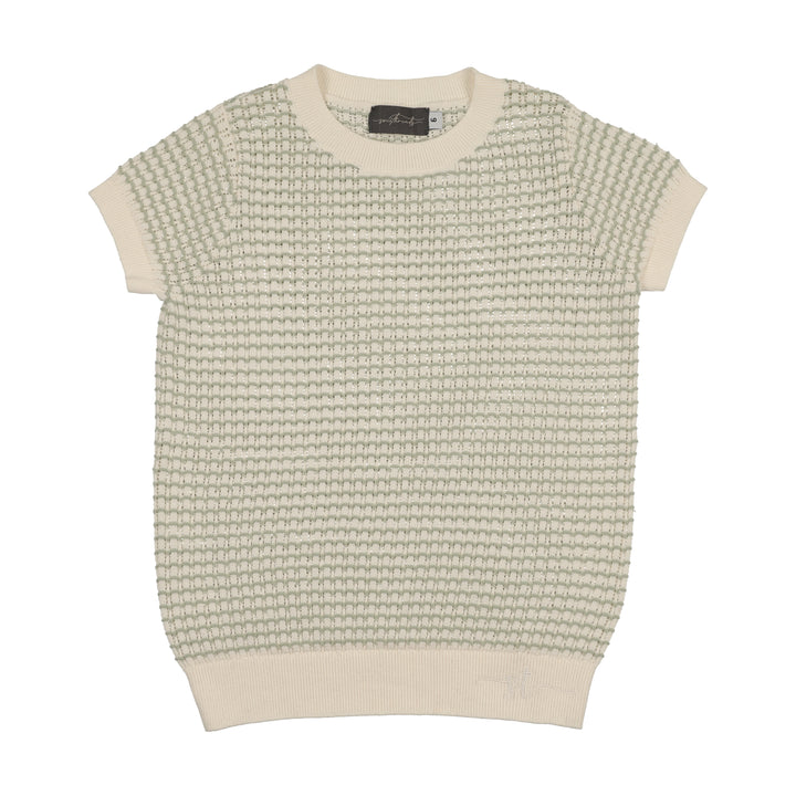 ST1928 MINT SWEATER - OFF-WHITE/SAGE