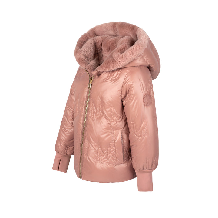 BABY REVERSIBLE COAT-Mauve