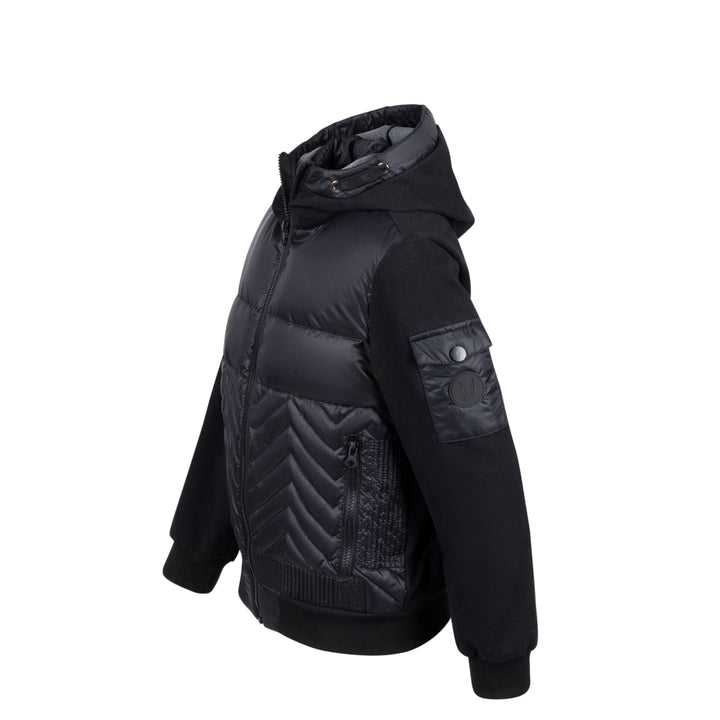 MJ206-Kids Knit Sweater Puffer -Black