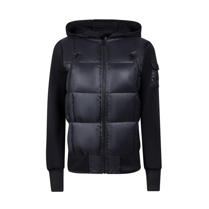 MJ213P-Teen Puffer Knit Jacket -Blk Matte