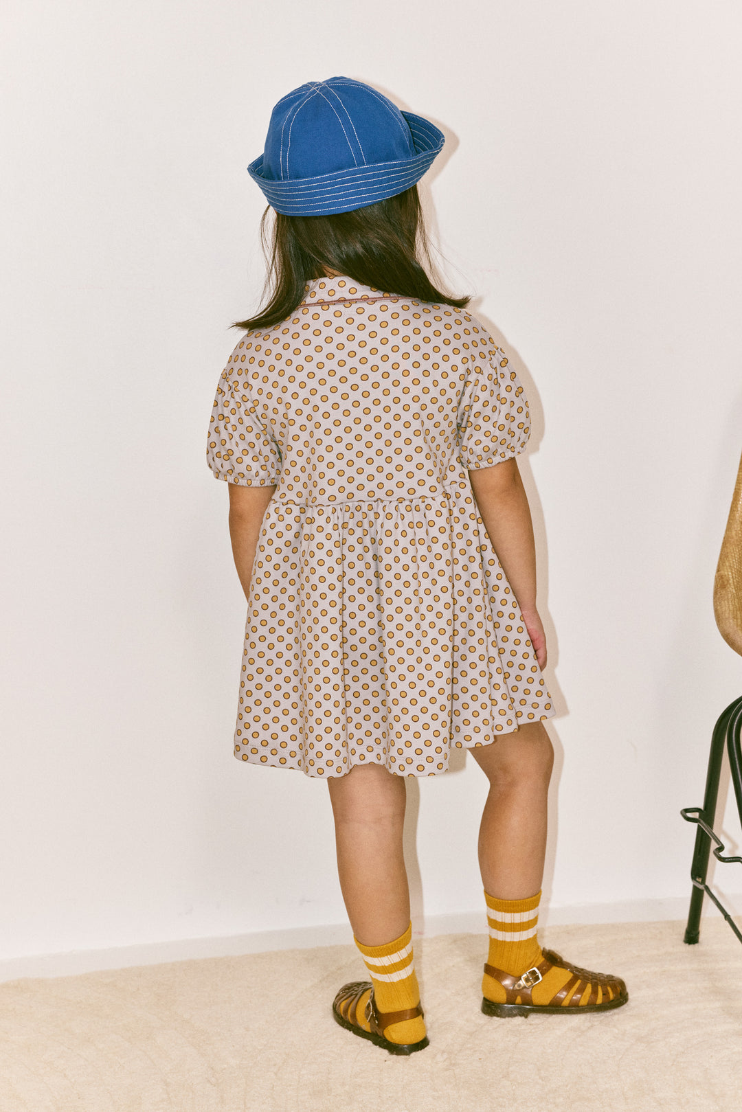 JUNIOR SCOUT DRESS-MIST BEN-DAY DOTS