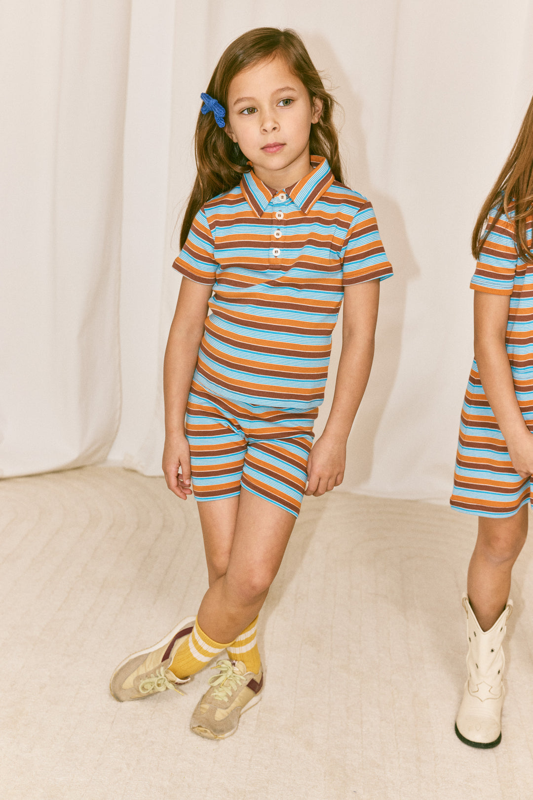 SHORT SLEEVE POLO-BRIGHT SKY AVENUE STRIPE