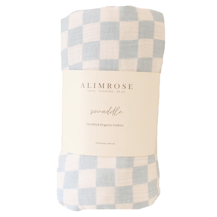 MW20BC - Muslin Swaddle Blue Check