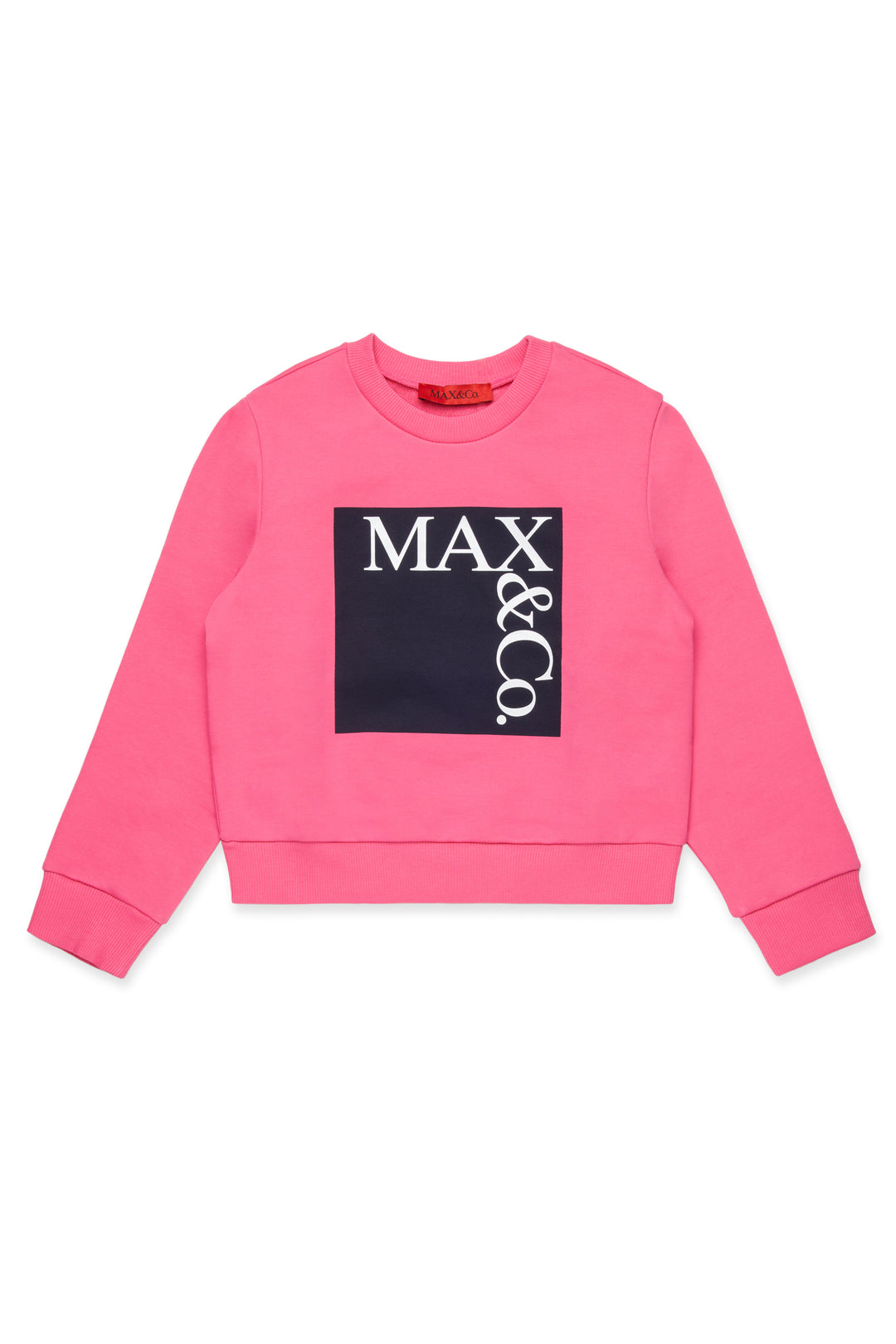 MX0037 MX056-MAXS3F GIRLS SWEATSHIRT W/ SQUARE LOGO-MX30B PINK NAVY