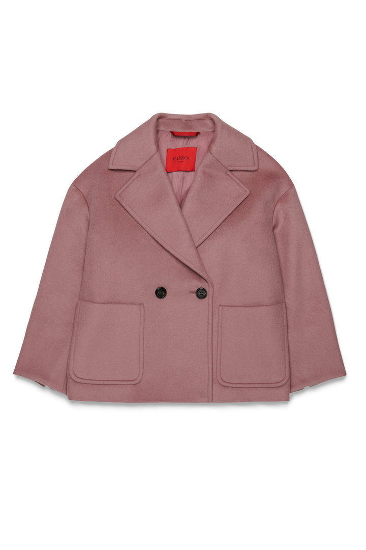 FW26 MX0229 MAUVE  MAXJ35F SHORT WOOL COAT