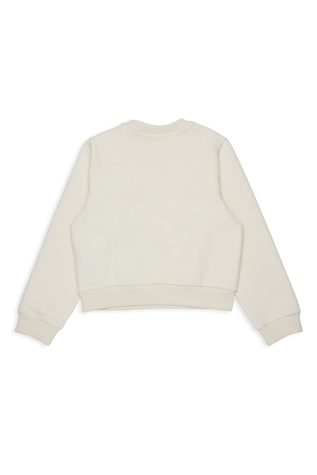 MX0408 MX01V IVORY JACQUARD ALLOVER LOGO SWEATSHIRT