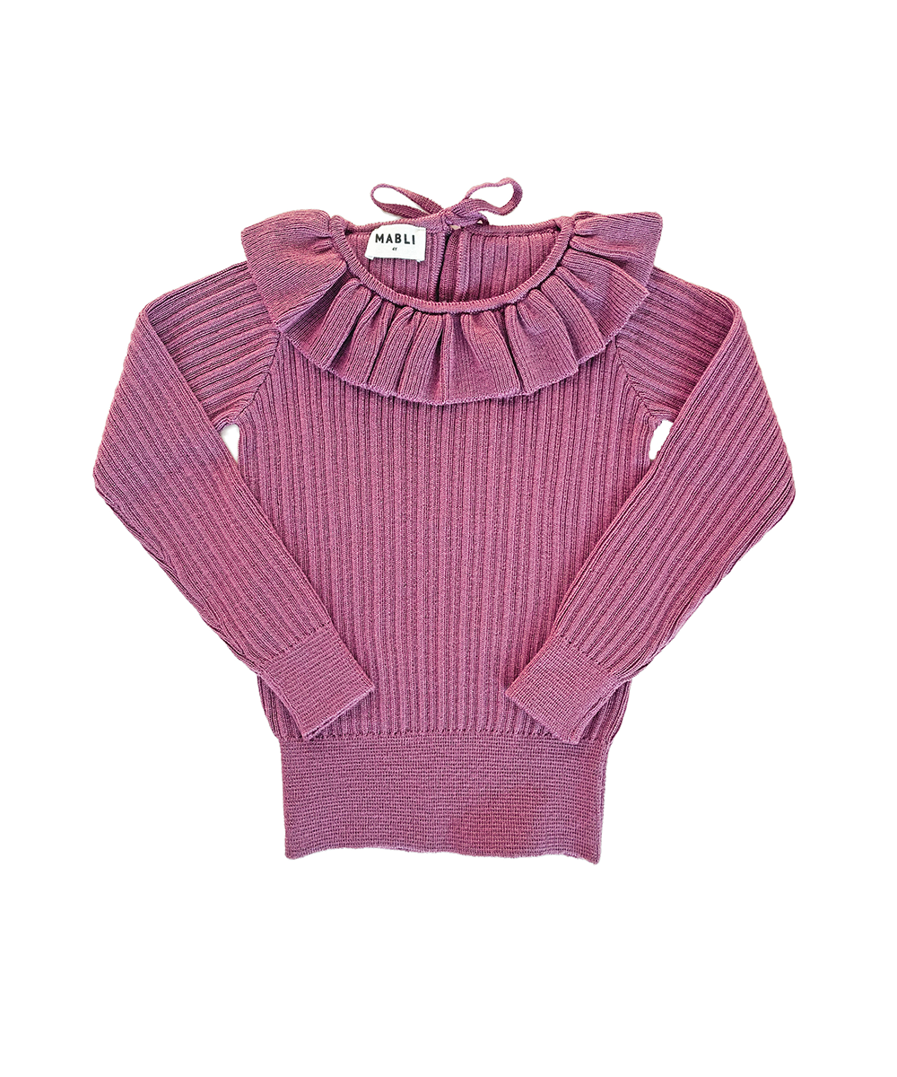 MAB860 - CASSIE SKINNY RIB - DN WOOL DAMSON/A