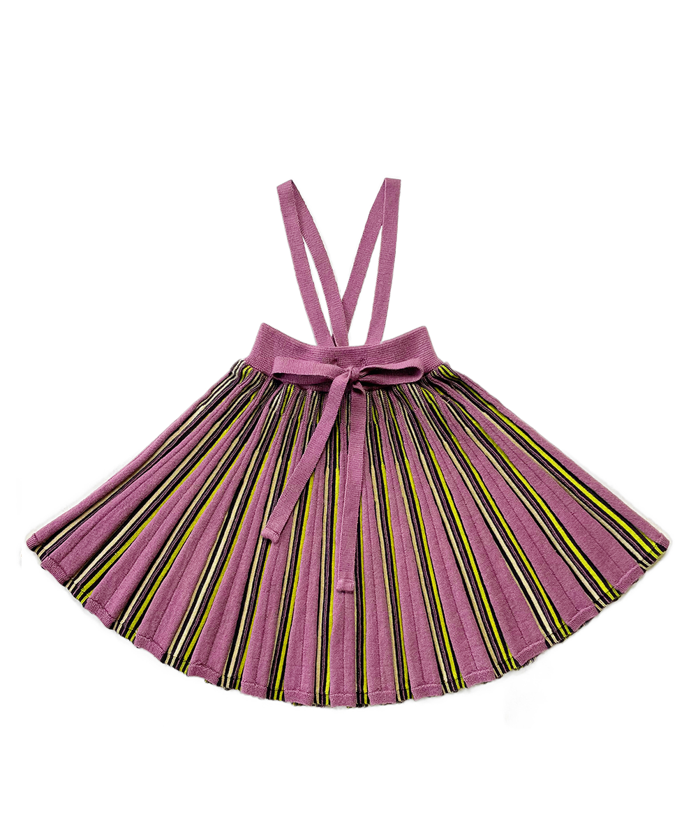 MAB862 - GWENNAN SKIRT - DMS WOOL DAMSON STRIPE/C