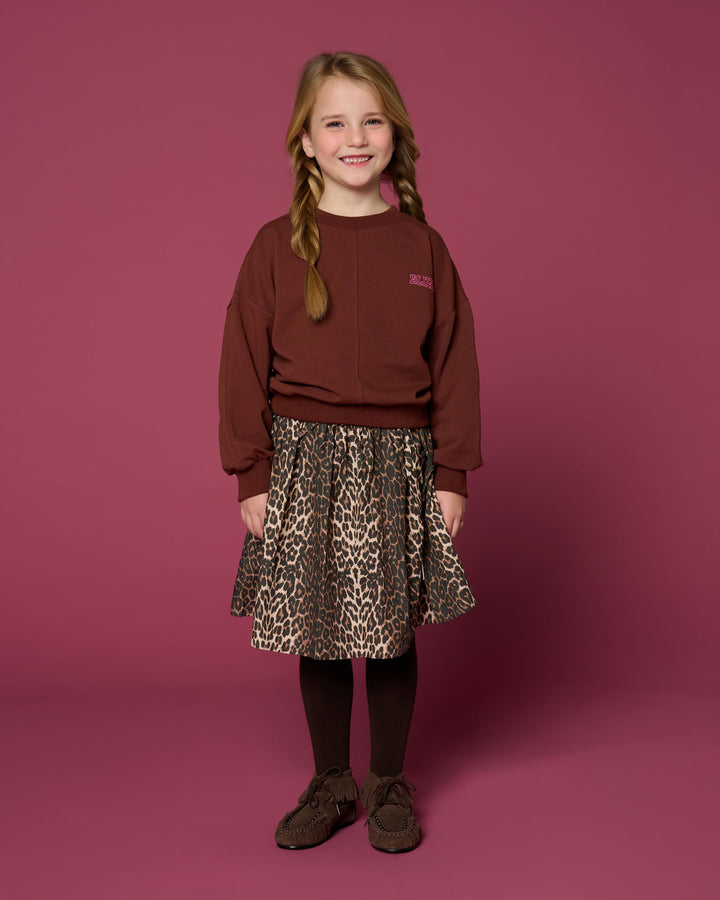 502 Midi Skirt - Leopard AOP
