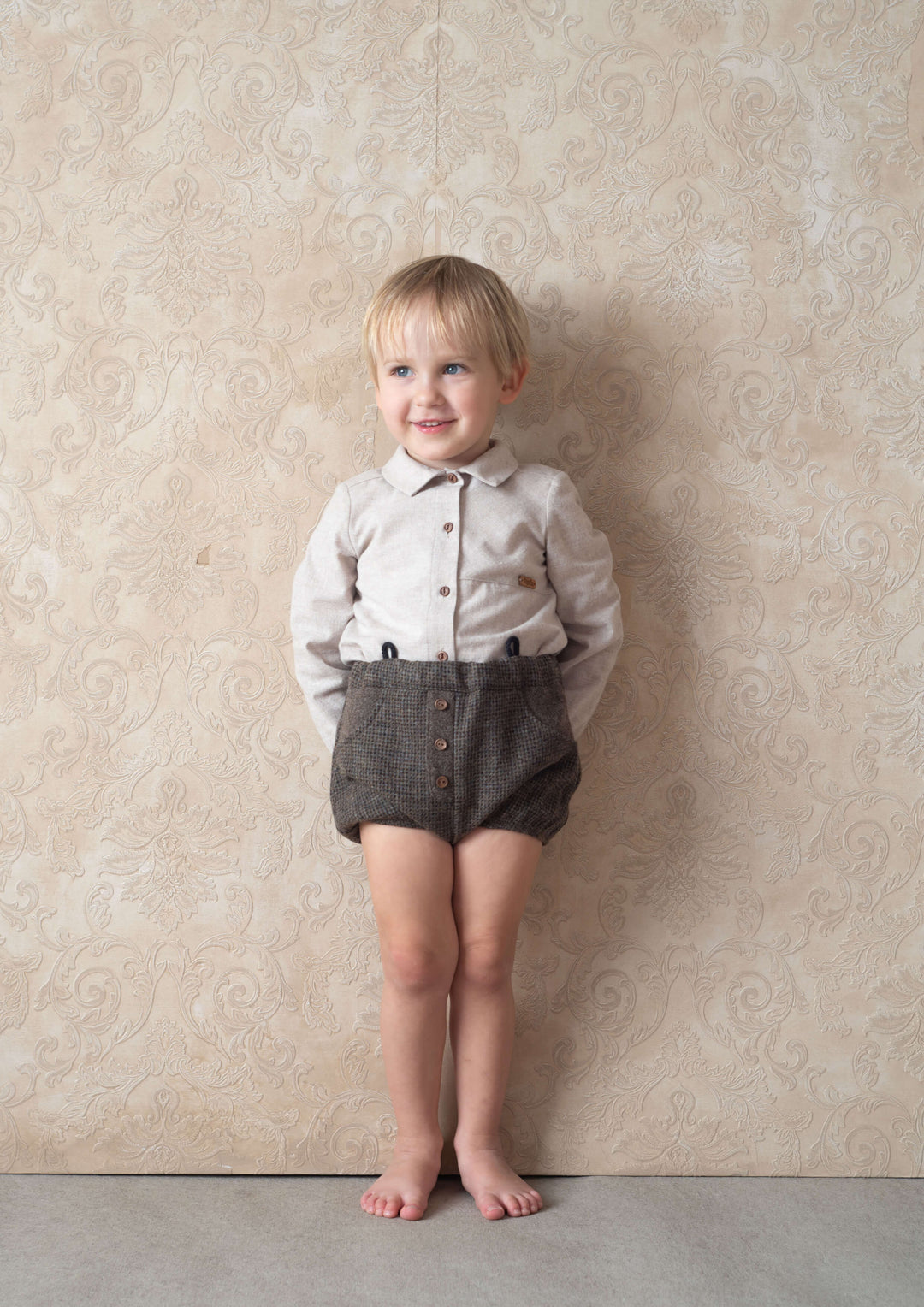 10.6-SAND SHIRTSTYLE ROMPER