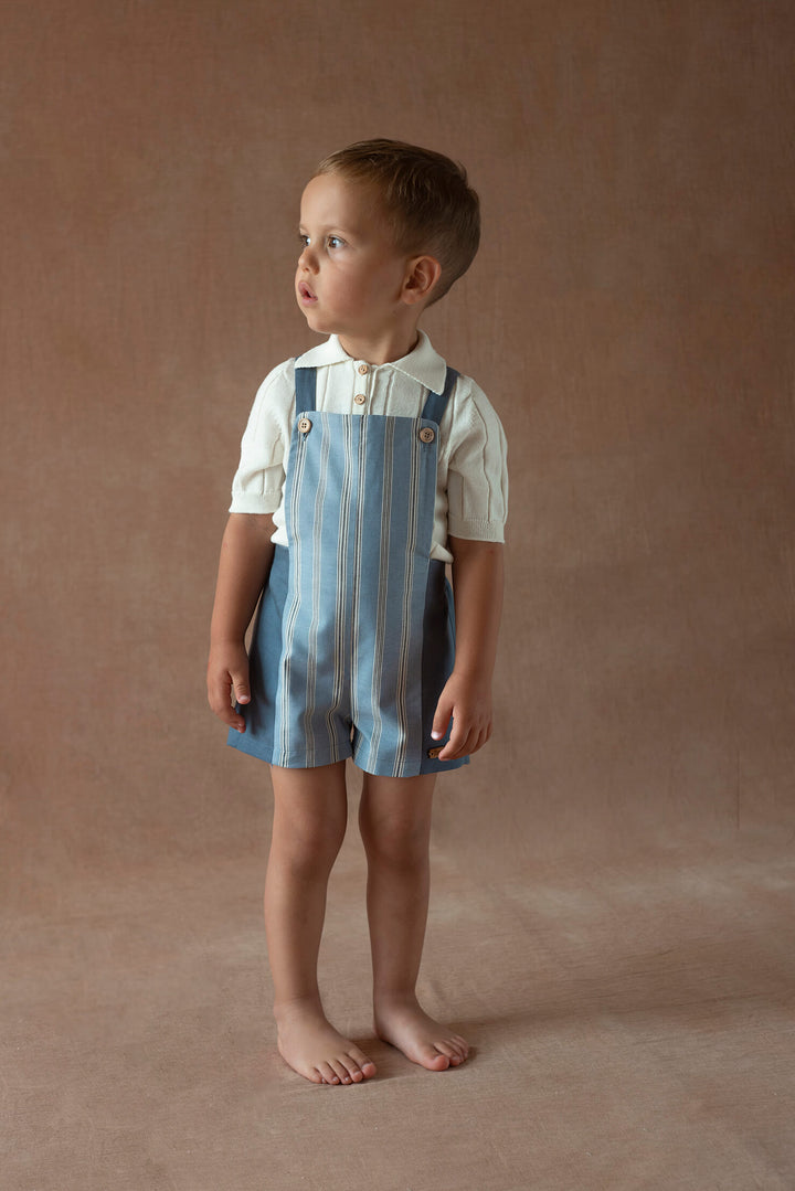 MOD.12.3 BLUE STRIPED COMBINATION DUNGAREES