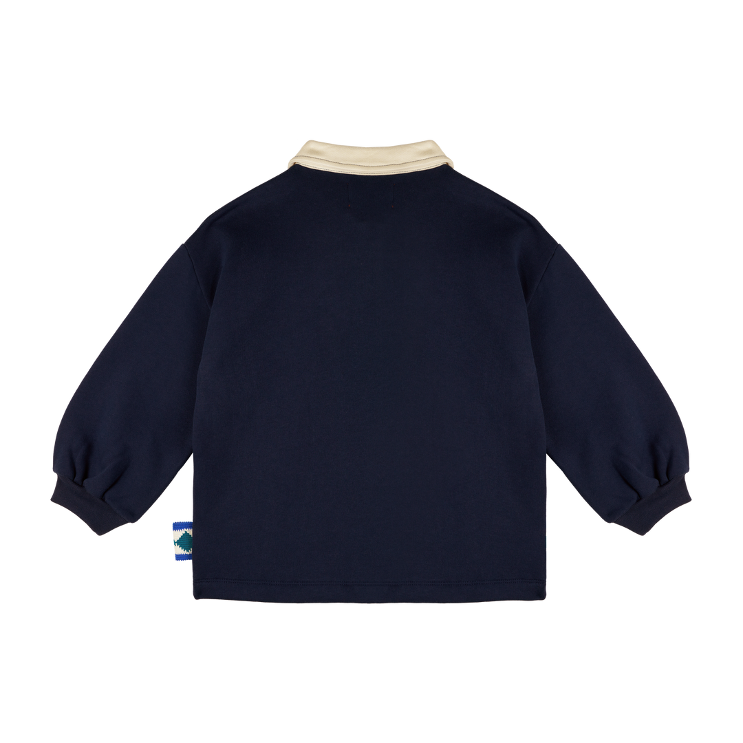 MMT FRANZ MIDNIGHT BLUE FRANZ POLO SWEATSHIRT STRAIGHT FIT