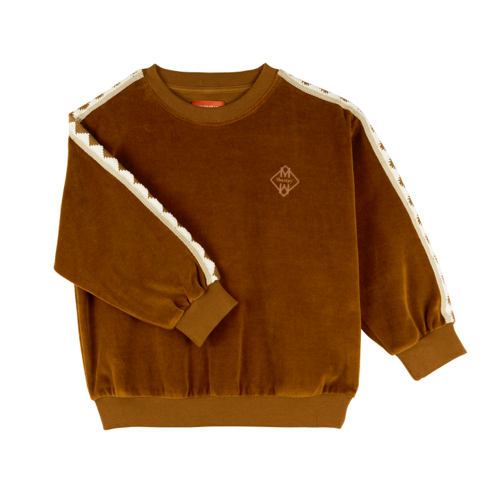 MMT NICO CARAMEL VELVET NICO SWEATSHIRT OCERSIZE BALLOON FIT
