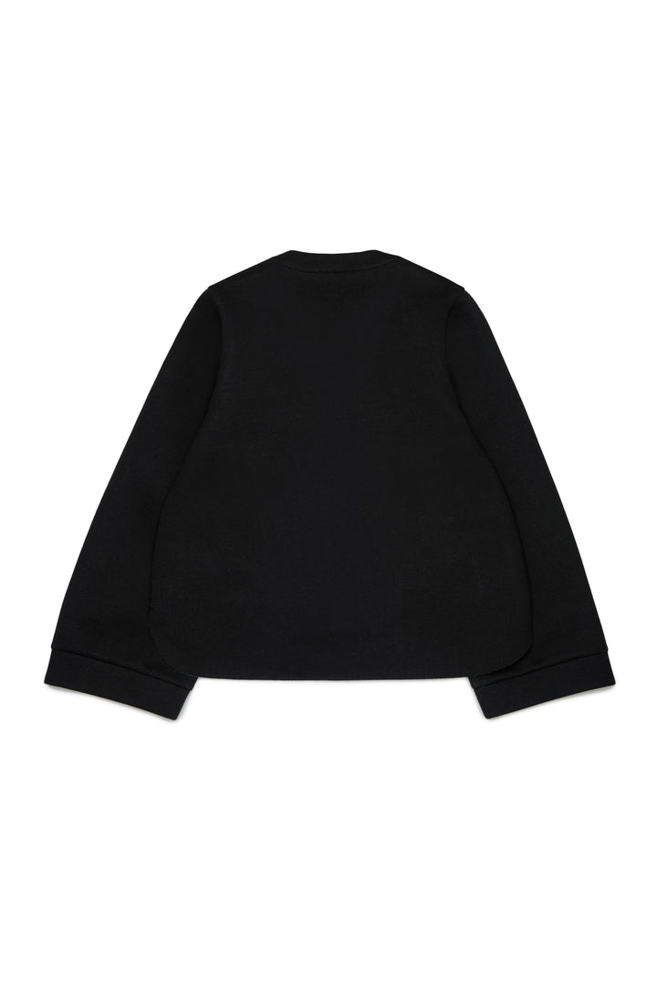 N210FG N0516 BLACK NEOPRENE VNECK CARDIGAN WITH BLUE STRIPE LINING