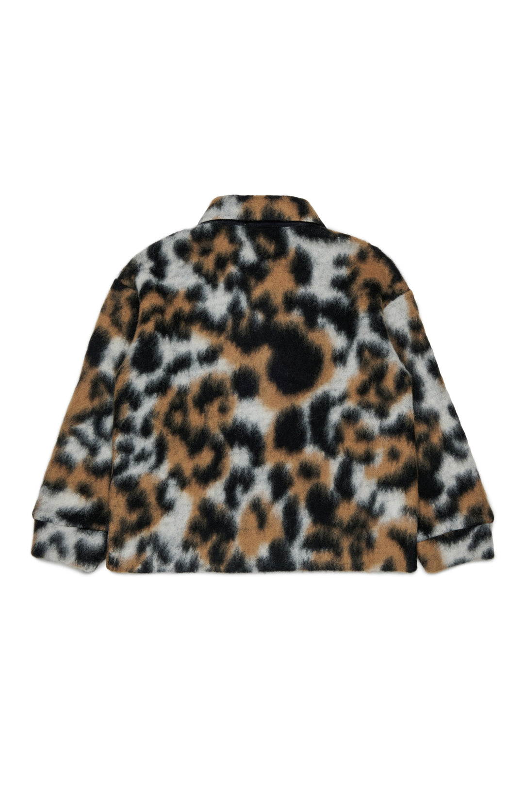 N210GS N0515 LEOPARD SOFT KNIT LEOPARD POLO SWEATER