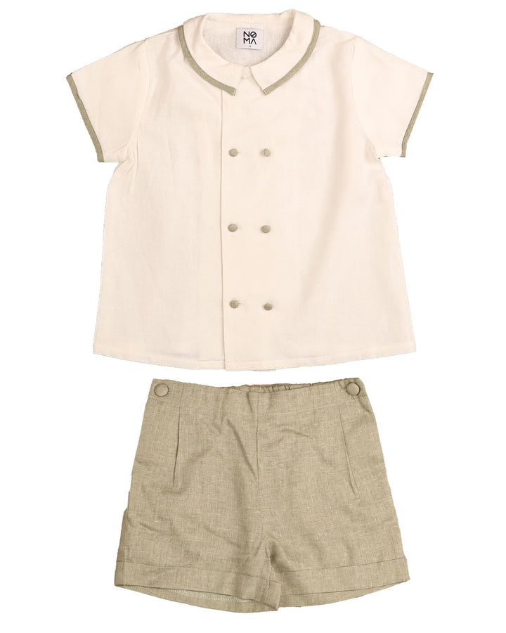 NSE438 COVERED BUTTONS 2PC-Sage