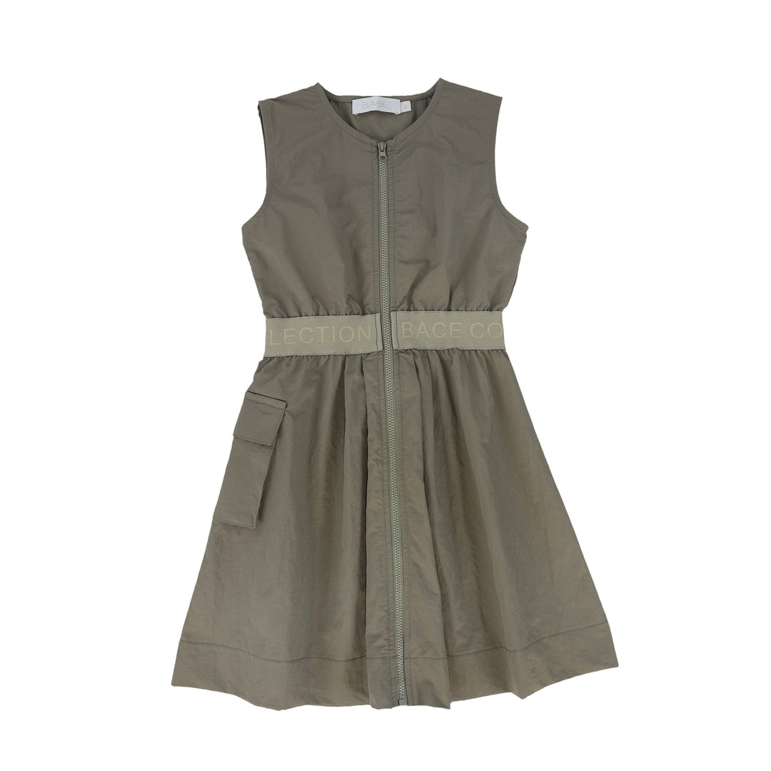 C-22683-Zipper Cargo Jumper -Olive