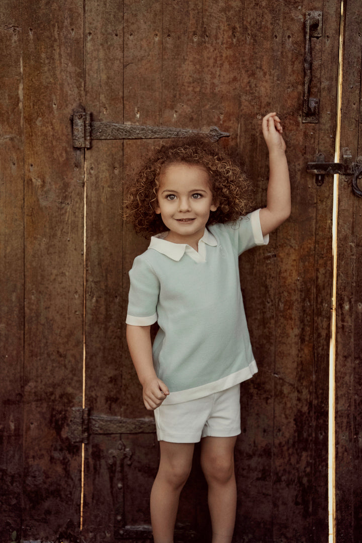 JUSTICE CROCHET KNIT SET-MINT