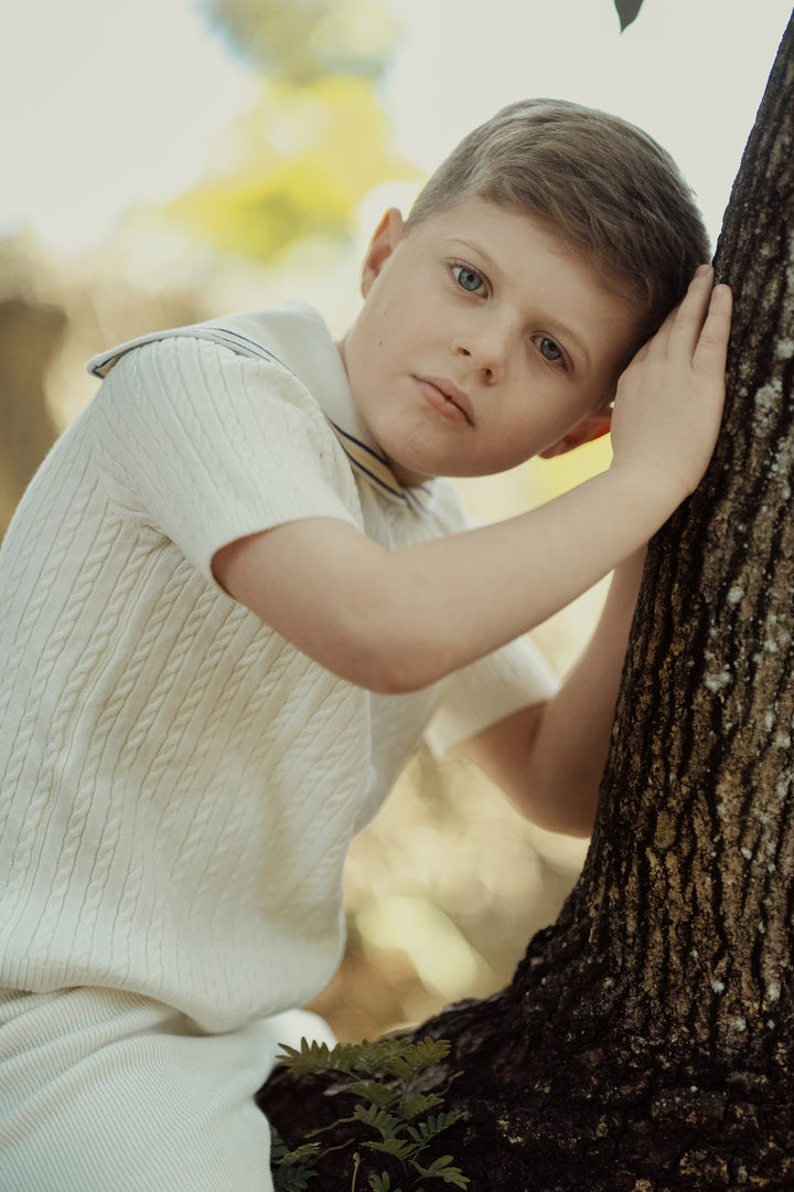 DAN SAILOR COLLAR SET-ROYAL BLUE