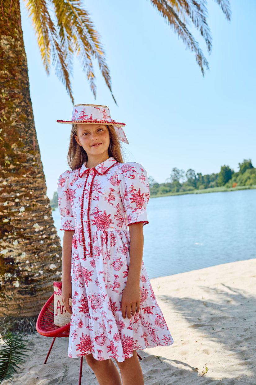 PAP/VET4233443 - GIRL DRESS - WOVEN R0012
